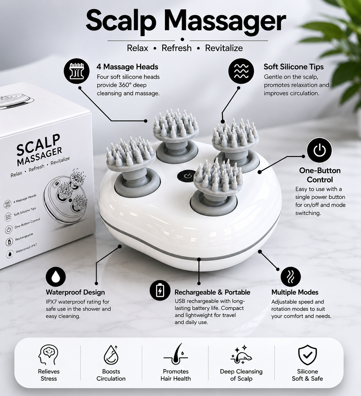 Scalp massager✅