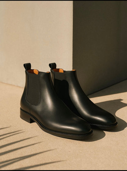 chelsea boots Leather black Attractive boot for Mens and boys