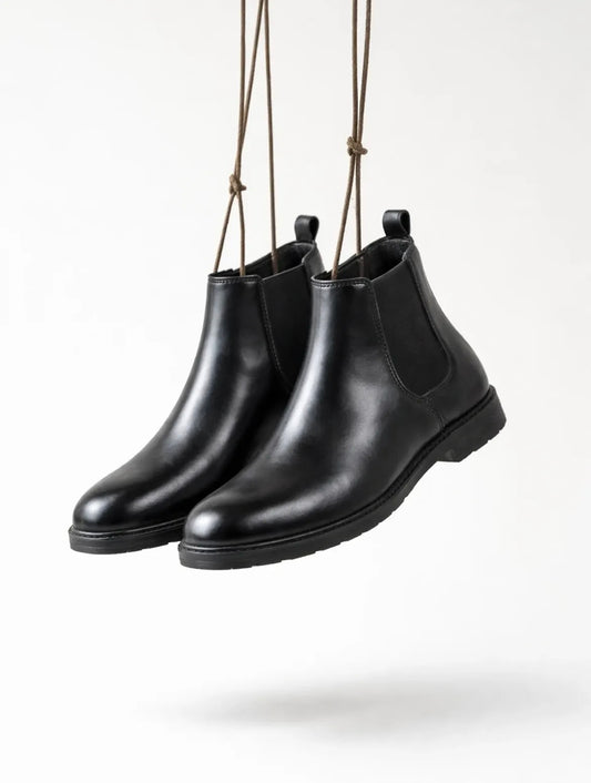 chelsea boots Leather black Attractive boot for Mens and boys